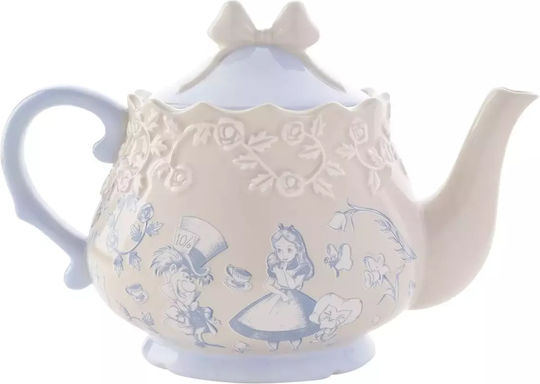 Alice In Wonderland Alice Embossed Tea Pot Τσαγιέρα Κεραμική Μπεζ 1000ml