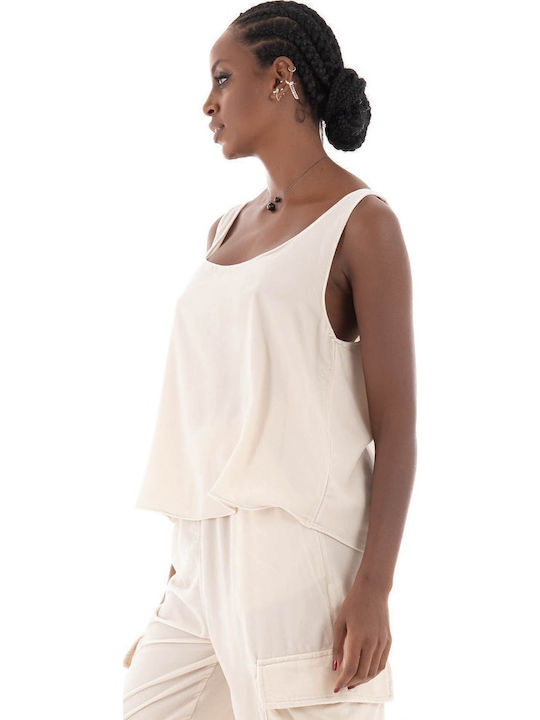 Thalo Women's Blouse with Straps Ecru
