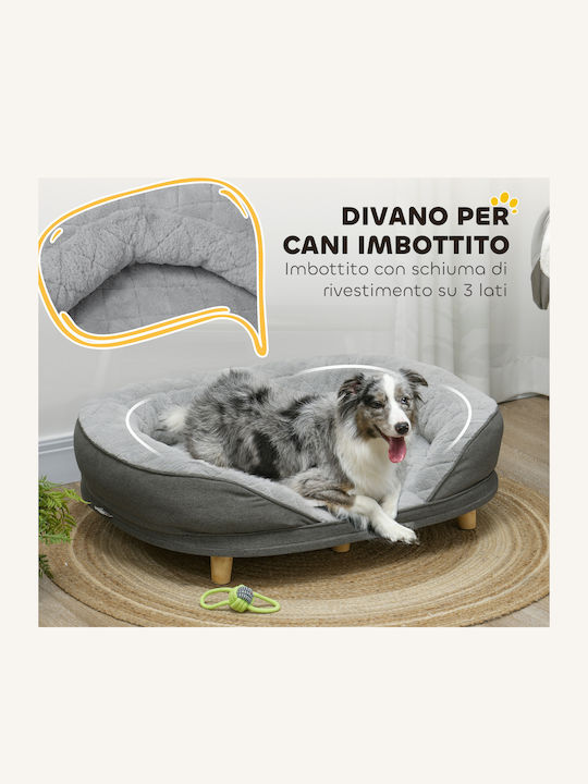 Pawhut Sofa Dog Bed Gray 90x78cm