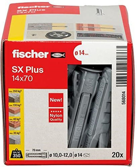 fischer Улей Пластмаса 14x70мм 20бр