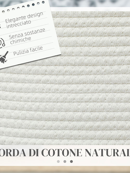 HomCom Καλάθι Απλύτων Υφασμάτινο Πτυσσόμενο 36lt 38x38x45cm Μπεζ