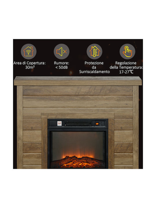 HomCom Под Електрическа печка 1800W 96.5x22см