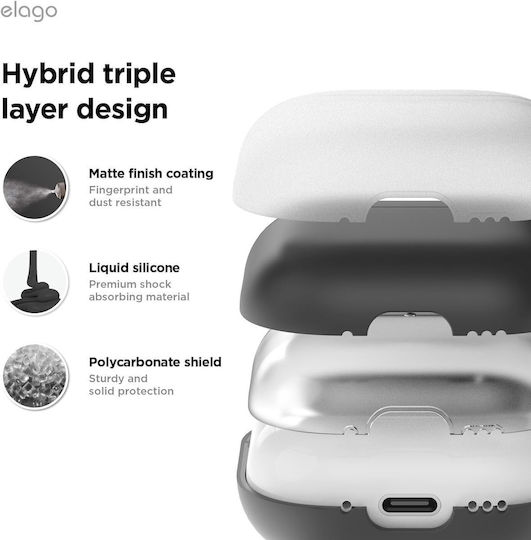 Elago Liquid Hybrid Hang Case Case Silicone in Black color for Apple AirPods 4