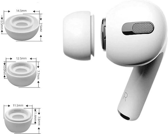 Techsuit Καλύμματα Σιλικόνης σε Λευκό χρώμα για Apple AirPods 1 / AirPods 2