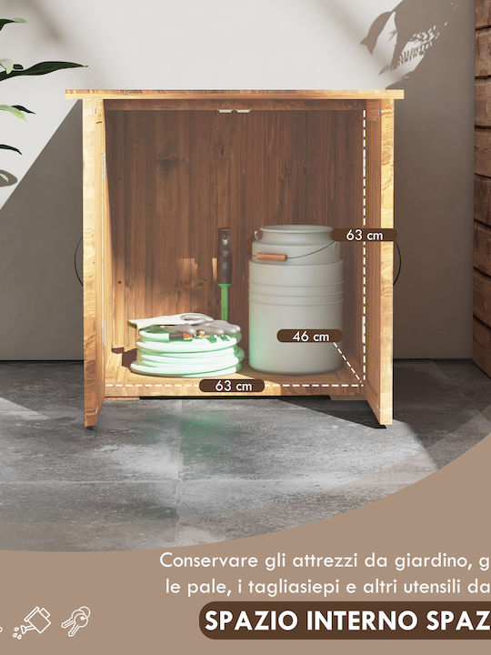 Wooden Garden Shed L0.77xW0.55xH0.72m