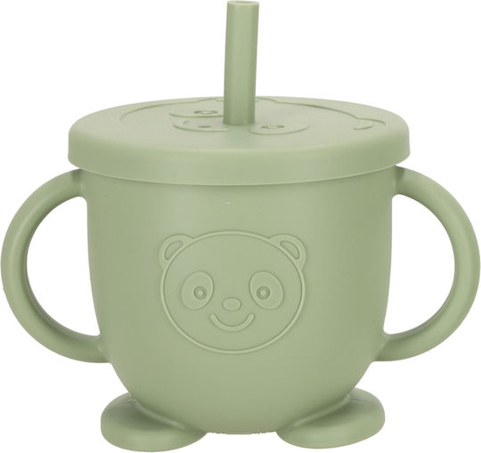 ikonka Feeding Set made of Silicone Green 6pcs