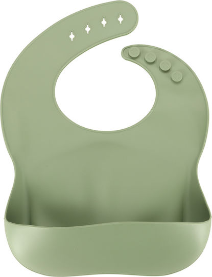 ikonka Feeding Set made of Silicone Green 6pcs