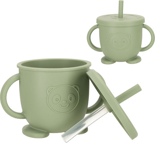 ikonka Feeding Set made of Silicone Green 6pcs
