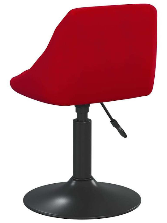 Rotating Chair Visitor in Burgundy Color 46x44x62cm 6pcs