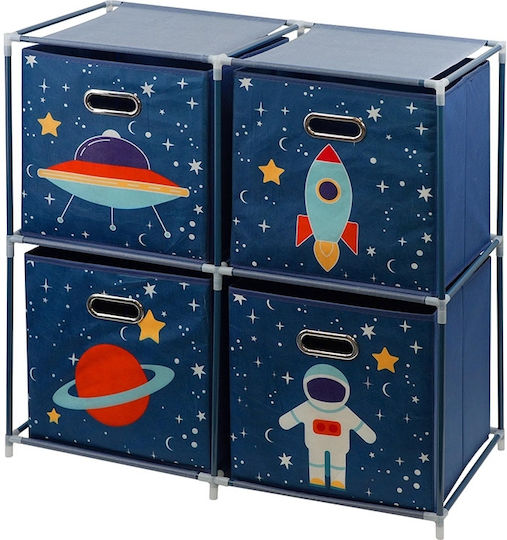 Spielzeug Aufbewahrungssystem Faltbar aus Stoff Blau 68x35x70cm 1Stück