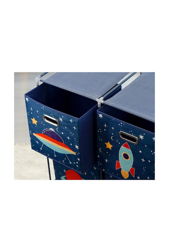 Spielzeug Aufbewahrungssystem Faltbar aus Stoff Blau 68x35x70cm 1Stück