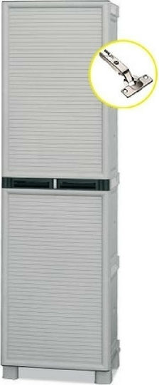 Single Door Wardrobe Plastic with 3 Shelves 35x40x172cm