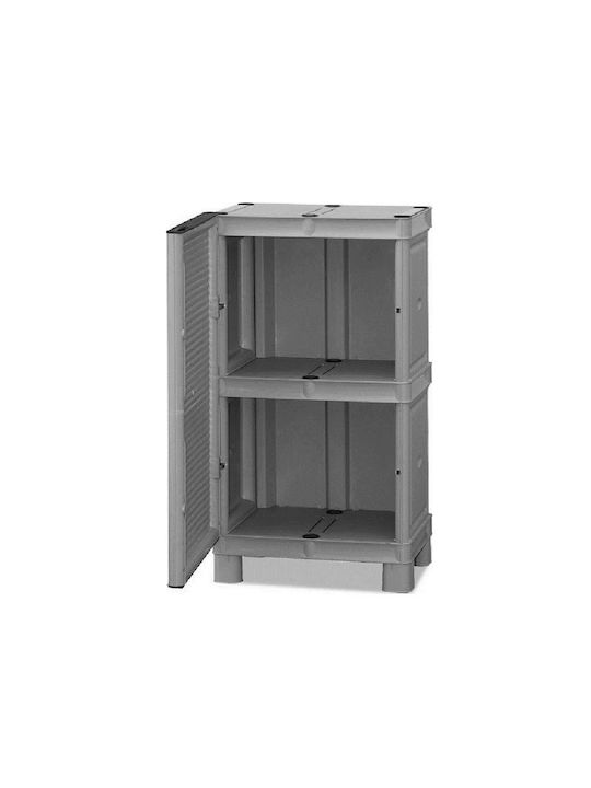 Einzeltür Kunststoff Außenschrank zur Aufbewahrung mit 1 Regal Für kleine Räume 50x40x92cm