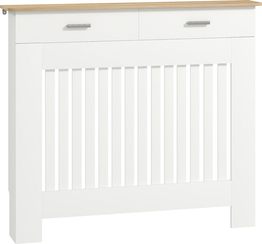 HomCom Radiator Cover From MDF White 112x19x97cm