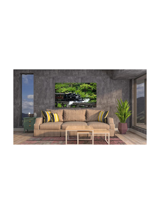 Painting Steam Train In Lush Greenery 150x100