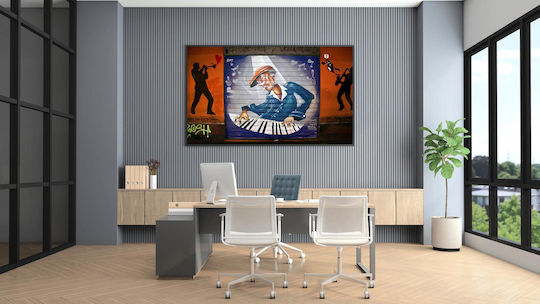 Straßenkunst Jazzmusiker Gemälde 100x70
