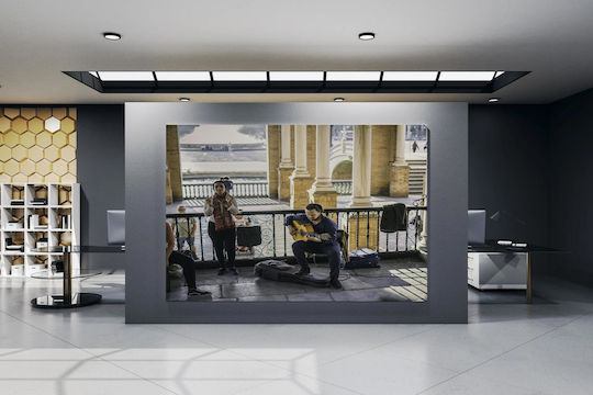 Gemälde eines Musikers im gewölbten Pavillon 120x80