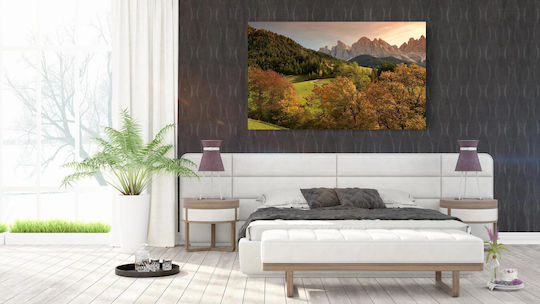 Mountain And Forest Landscape At Sunset Ορεινό Και Δασικό Τοπίο Στο Ηλιοβασίλεμα 1 σε Καμβά