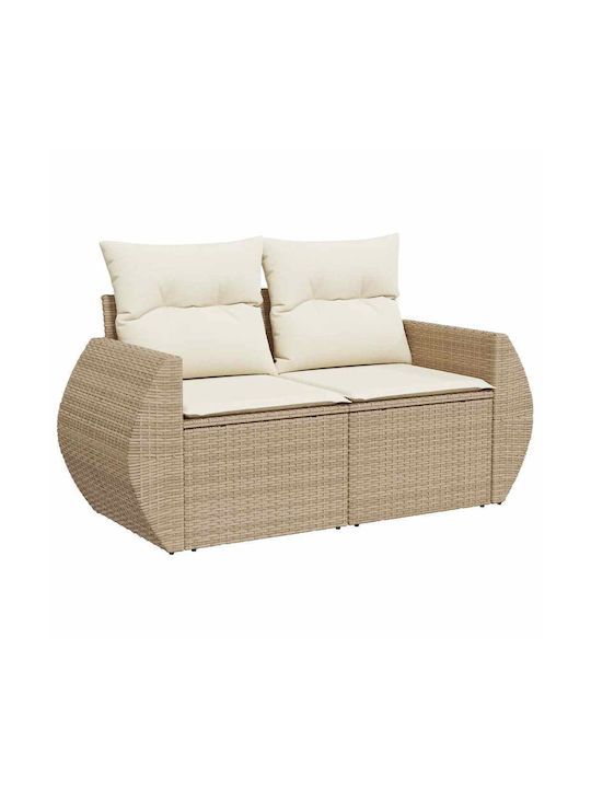 Corner Outdoor Sofa Rattan with Chest and Cushions 55x55x69cm