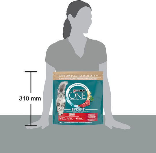 Purina One One Ξηρά Τροφή για Στειρωμένες Γάτες με Βοδινό 1.5kg