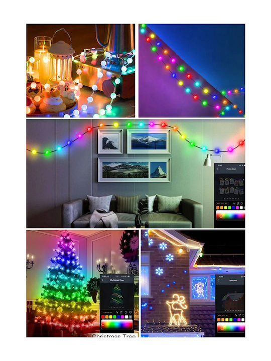 33 Λαμπάκια LED 5μ. RGB USB σε Σειρά