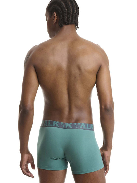 Herren Boxershorts Anthracite-Emerald 2Packung