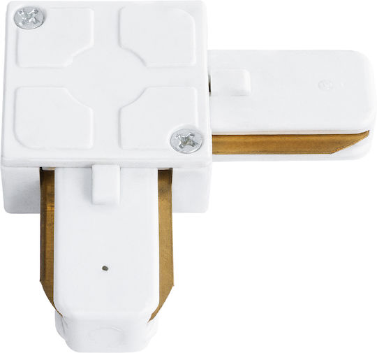 Globostar 60850 L Adapter Single Phase 2 Wires All Eurotrack Rails Ac 220-240v Ip20 M6.5 X W6.5 X H1.7cm Eurotrack System 1l+1n Thermoplastic White 5 Years Warranty 60850