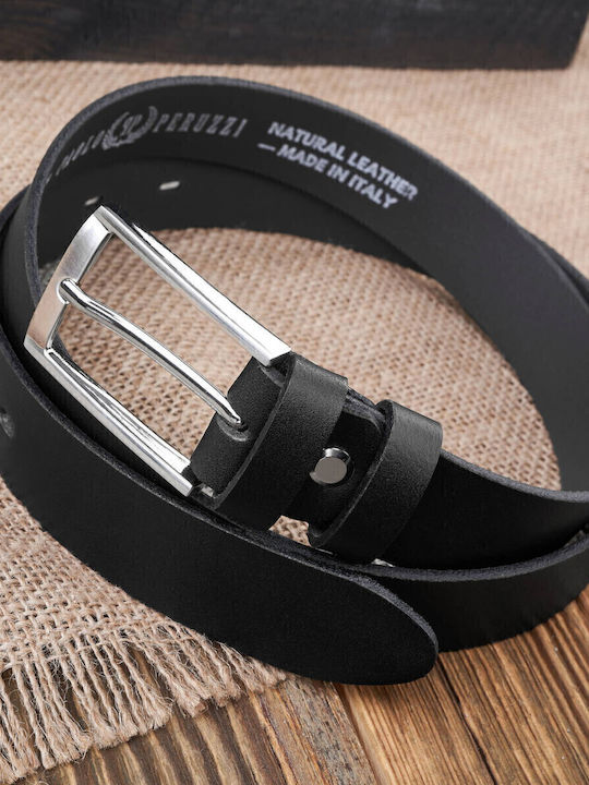 Herren Gürtel Leder Schwarz
