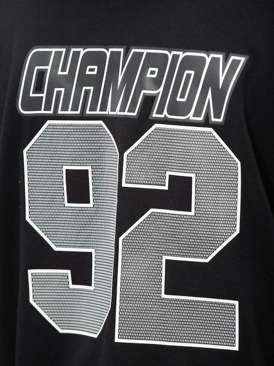 Champion Sweatshirt Sweatshirt with Hood Black