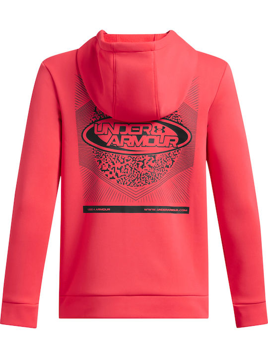 Under Armour Fleece Παιδικό Φούτερ με Κουκούλα και Τσέπες Κόκκινο Under Armour Fleece Παιδικό Φούτερ με Κουκούλα και Τσέπες Κόκκινο