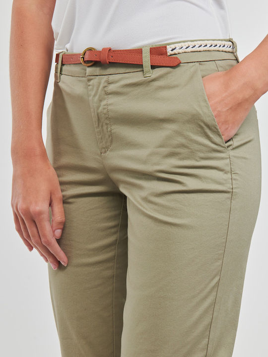 Damen Chino Hose Khaki