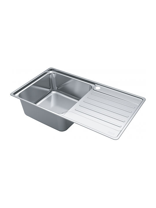 Franke Bcx 611 Ένθετος Νεροχύτης Αριστερός Inox Μ86xΠ48cm Ασημί