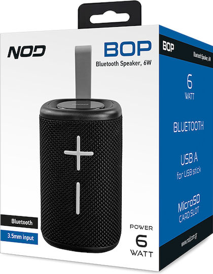 NOD BOP Bluetooth Speaker 6W with Battery Life up to 6 hours Black
