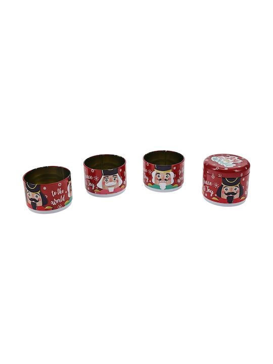 Set Christmas Containers Metallic L8.5xW22.5xD8.5cm. 4pcs