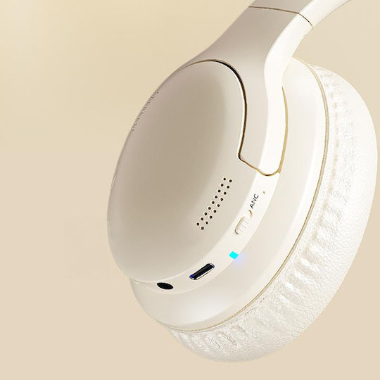 WK M11 Ασύρματα / Ενσύρματα Over Ear Ακουστικά με 8 ώρες Λειτουργίας Λευκά