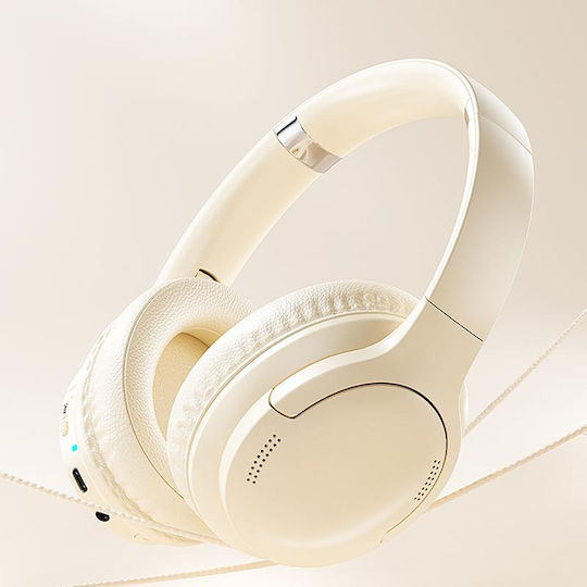WK M11 Ασύρματα / Ενσύρματα Over Ear Ακουστικά με 8 ώρες Λειτουργίας Λευκά