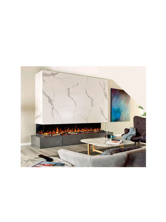 Hitense Wall Mounted Electric Fireplace 1600W 162.1x33.2cm Black