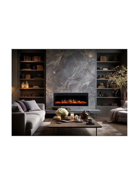Hitense Wall Mounted Electric Fireplace 1600W 128x14cm Black
