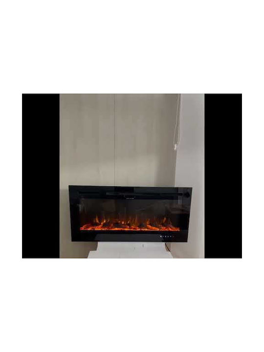 Hitense Wall Mounted Electric Fireplace 1600W 128x14cm Black