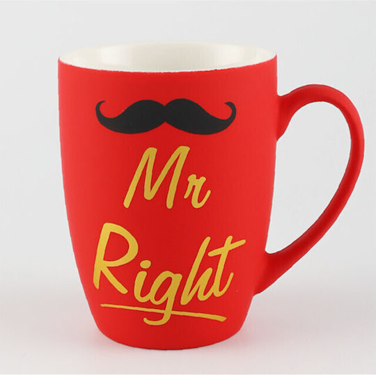 Mr Right Cani Ceramică Pufo Cafea Ceai 360 Ml Roșu
