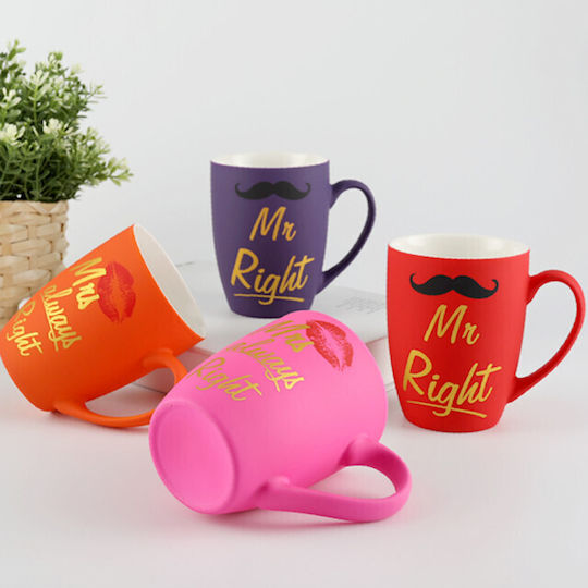 Mr Right Cani Ceramică Pufo Cafea Ceai 360 Ml Roșu