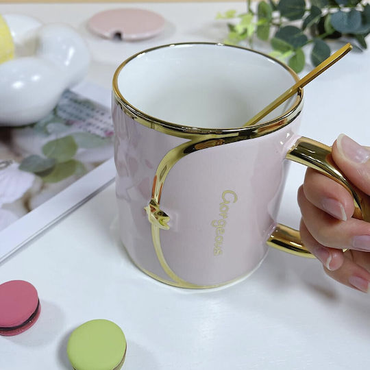 Pufo Fashion Time Cani Ceramică Cafea Ceai 350 Ml Roz