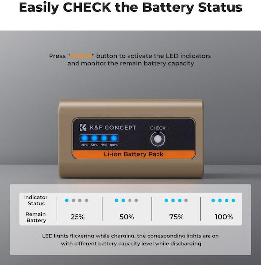 K&F Concept Battery Charger Compatible with Sony