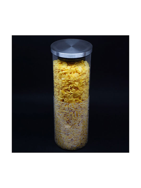 Borcan de Sticlă Borosilicat pentru Zahăr Cafea Ceai Condimente cu Capac Ermetic 1.9l
