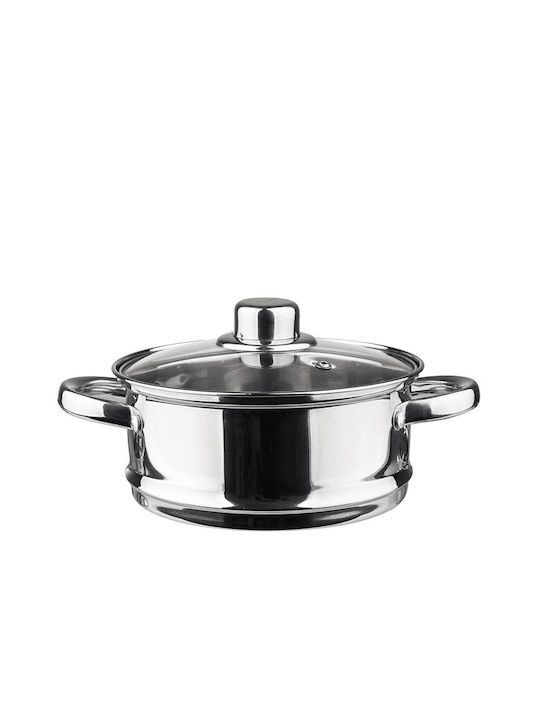 KING Hoff Tiefer Edelstahl-Topf 2.5Es / 18cm
