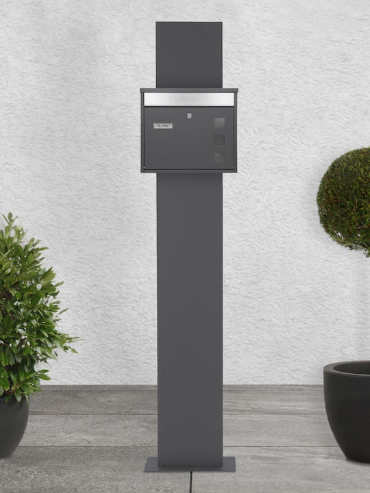 ML-Design Γραμματοκιβώτιο Εξωτερικού Χώρου Inox σε Γκρι Χρώμα 36x31.5x11.5cm