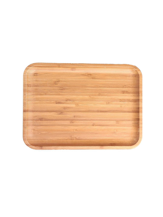 Bambus Holz Servierplatte Für Essen Vorspeisen Desserts Pizza 36 X 24 Cm Braune