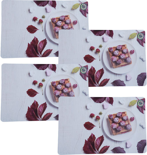 Plate Support Set Serving Meals Pufo Cookie Modell 4 Stücke 44 x 29 cm