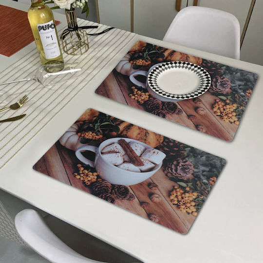 Plate Support Set Serving Meals Pufo Pleasure Herbst Design 6 Stücke