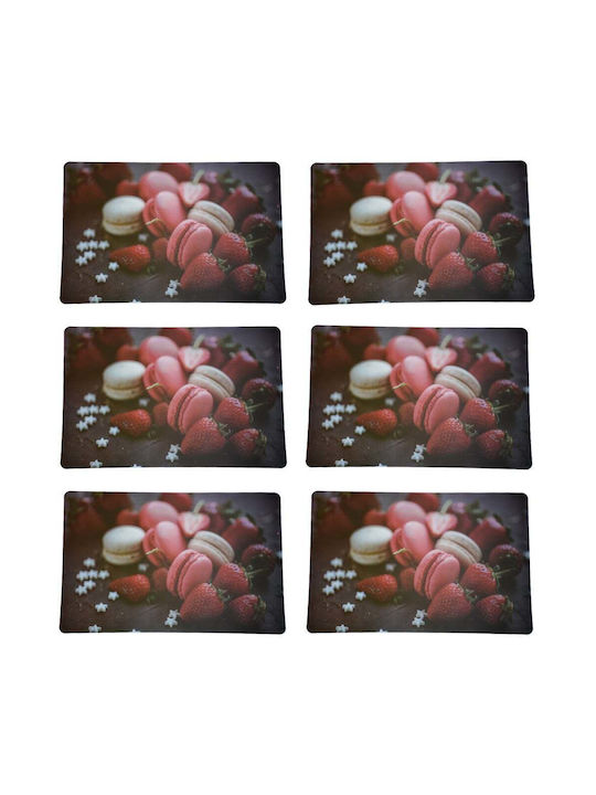Macaron Time Plate Support Set Serving Meals 6 Pieces